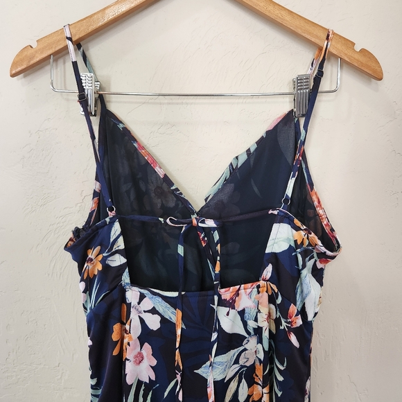 Vici Capriccio Satin Floral Ruffle Maxi Dress - Picture 10 of 11